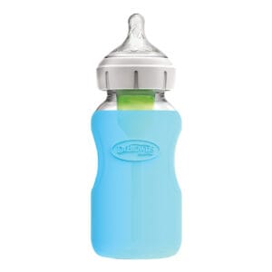Dr. Brown's Housse de protection bleu pour biberon à large col en verre de 270 ml