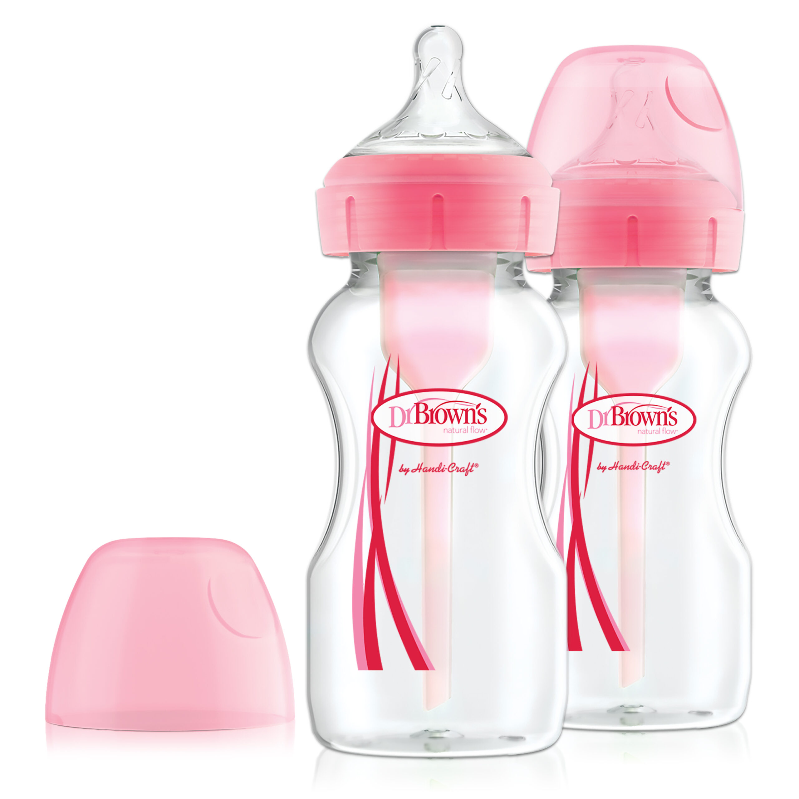 Brown's Options+ Anti-colic Bottle 2-pack | halsfles roze 270 ml • Dr. Brown's