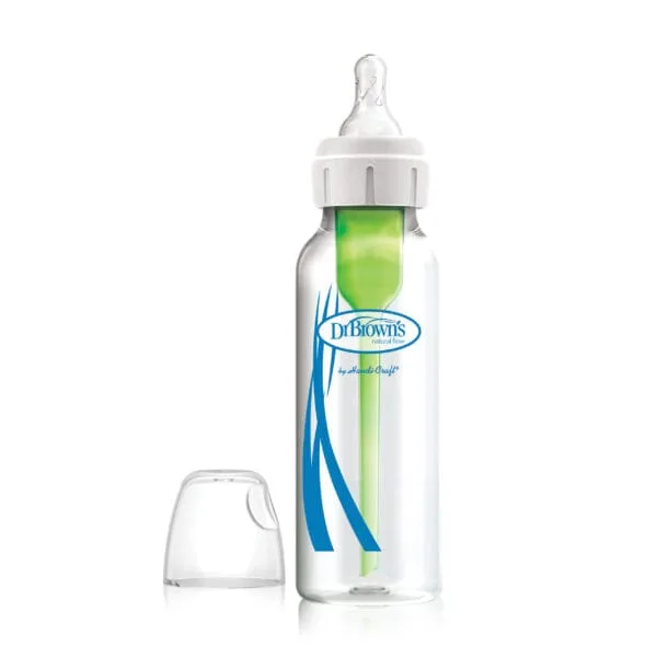 Dr. Brown's Options+ Anti-colic Bottle | Standaard halsfles 250 ml glas