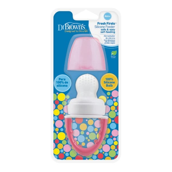Dr. Brown's Fresh Firsts Feeder En Silicone rose - Image 2