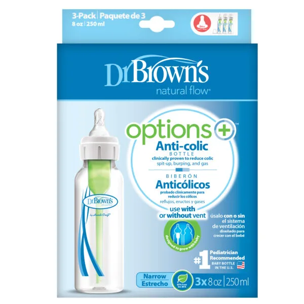 Dr. Brown's Options+ Anti-colic Bottle 3-pack | Biberon à col étroit  250 ml - Image 2