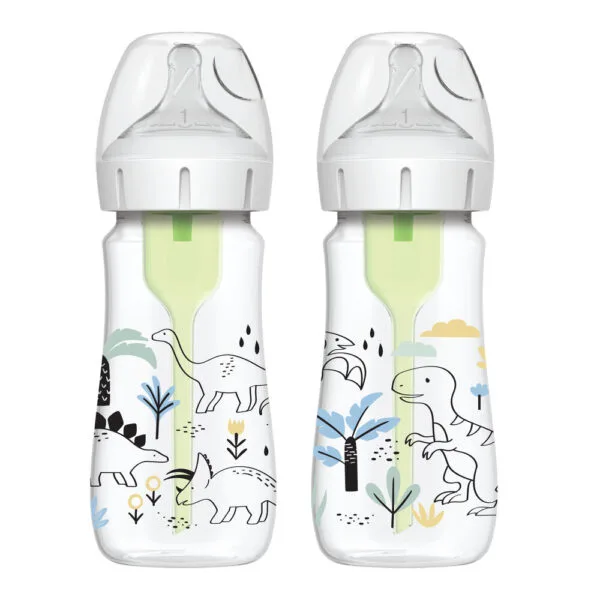 Dr. Brown's Options+ Anti-colic Bottle 2-pack | Biberon à col large 270 ml Dinosaure