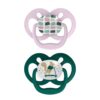 dr. brown's symmetrische fopspeen fase 2 roze/mint 2 pack