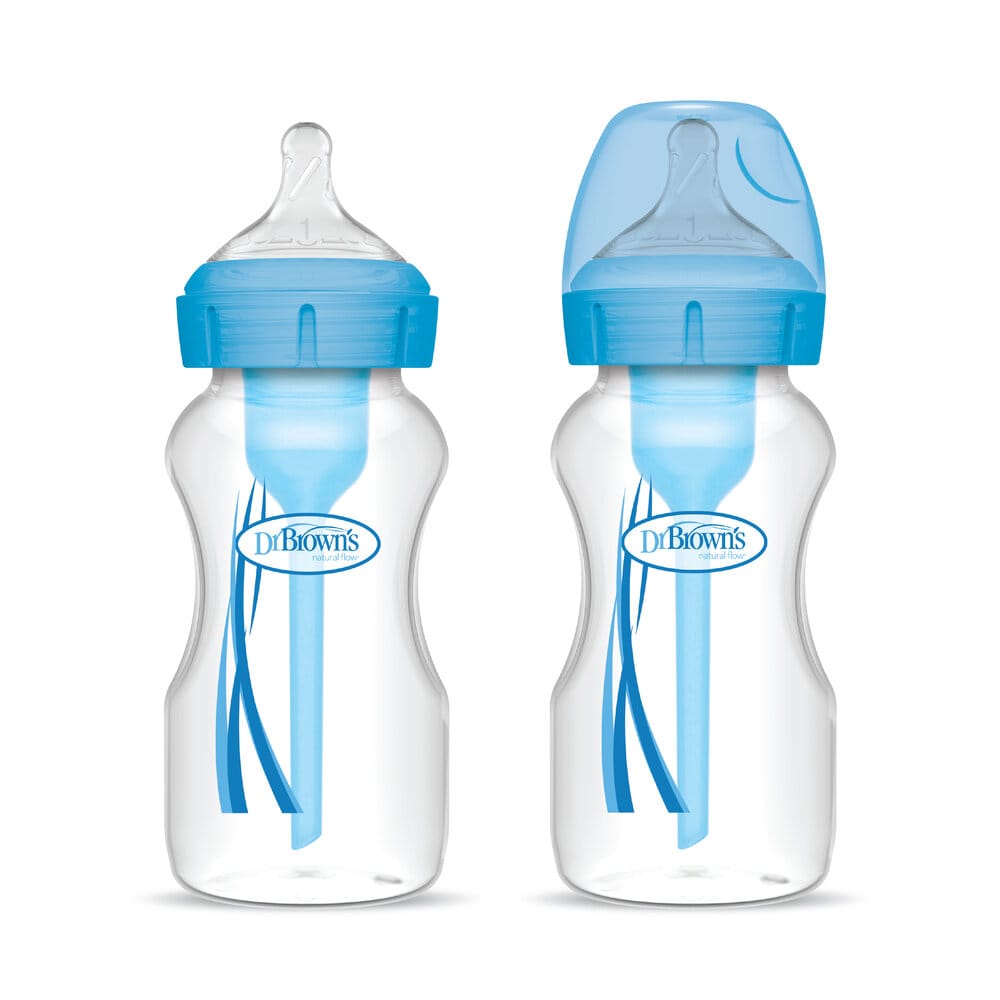 Dr. Brown's Options+ Anti-colic Bottle 2-pack | Brede halsfles blauw 270 ml