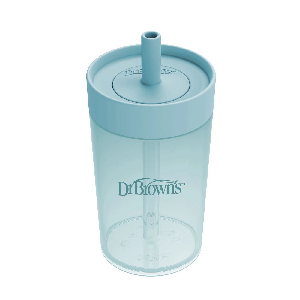 Dr. Brown's Straw to 360 Cup met rietje blauw